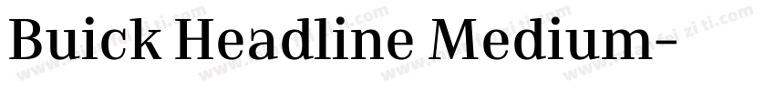 Buick Headline Medium字体转换